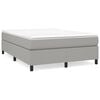 vidaXL Estrutura de cama com molas 140x190 cm tecido cinzento-claro