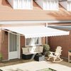 vidaXL Toldo Retr&aacute;til Branco 400 &times; 300 cm Poli&eacute;ster e Alum&iacute;nio