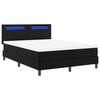 vidaXL Cama Box com colch&atilde;o Preto 140 x 190 cm Couro sint&eacute;tico