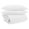 vidaXL Conjunto de Edredom 3 unid. Branco Pena de ganso