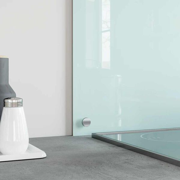 vidaXL Painel anti-salpicos de cozinha 70x50 cm vidro temperado cor leitosa