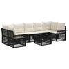 vidaXL Conjunto de Sof&aacute; de Jardim 8 unid. Preto vime PE