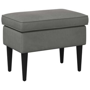 vidaXL Pufe para os P&eacute;s Cinzento-Escuro 55 x 35 x 41 cm Veludo