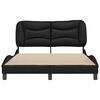 vidaXL Estrutura de cama sem colch&atilde;o Hvar 140x200 cm couro artificial preto