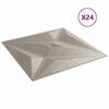 vidaXL Pain&eacute;is de parede 24 pcs Beton Estrela 50 x 50 cm Espuma XPS