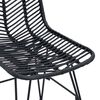 vidaXL Cadeira de jantar 2 pcs Preto 44 x 47 x 85 cm Rattan e Ferro