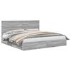 vidaXL Cama com Armazenamento com gaveta Cinza Sonoma 200 x 200 cm