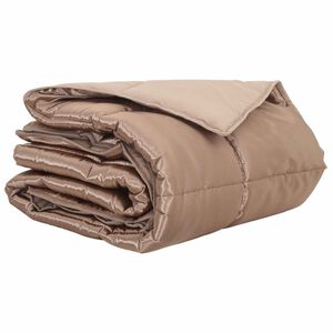 vidaXL Edredom de Ver&atilde;o Simples Ouro 200 x 135 cm Cetim e Microfibra