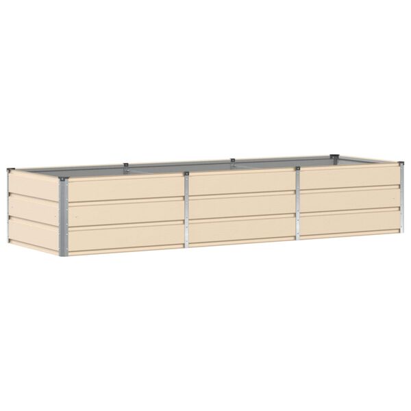 vidaXL Floreira Ivory 240 x 80 x 45 cm A&ccedil;o
