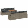 vidaXL Conjunto de Sof&aacute; de Jardim 7 unid. Cinzeto