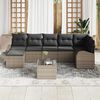 vidaXL Conjunto de Sof&aacute; de Jardim 8 pcs Cinzeto Rattan Sint&eacute;tico
