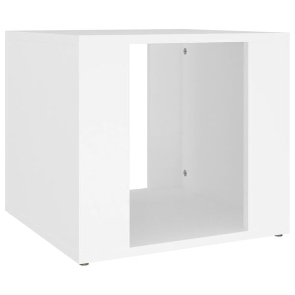 vidaXL Mesa de cabeceira 41x40x36 derivados de madeira branco