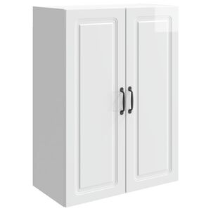 vidaXL Arm&aacute;rio de Parede Branco Brilhante 66 x 34,5 x 90 cm