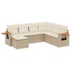 vidaXL 7 pcs conjunto de sof&aacute;s p/ jardim com almofad&otilde;es vime PE bege