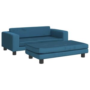 vidaXL Cama para c&atilde;es com extens&atilde;o 100x50x30 cm veludo azul