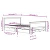 vidaXL Estrutura de cama com 4 gavetas 160x200 cm pinho maci&ccedil;o