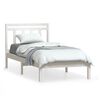 vidaXL Estrutura de cama 100x200 cm pinho maci&ccedil;o branco
