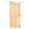 vidaXL Porta Deslizante Natural e Branco 100 x 210 cm