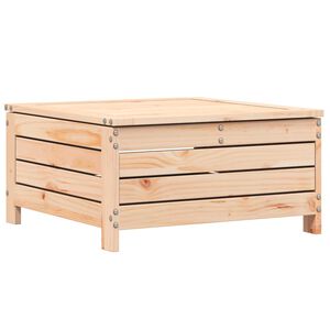 vidaXL Apoio de p&eacute;s p/ jardim c/ almofad&atilde;o pinho maci&ccedil;o