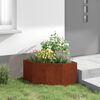 vidaXL Vaso de Canto Ferro Enferrujado 60 x 60 x 35 cm A&ccedil;o corten