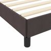 vidaXL Cama Box com colch&atilde;o Marrom Escuro 120 x 200 cm tecido