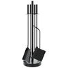 vidaXL Conjunto de ferramentas para lareira de 5 pe&ccedil;as 18x66 cm a&ccedil;o