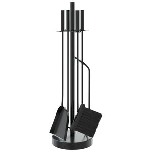 vidaXL Conjunto de ferramentas para lareira de 5 pe&ccedil;as 18x66 cm a&ccedil;o