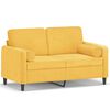 vidaXL Sof&aacute; 2 lugares c/ almofadas/almofad&otilde;es 120 cm veludo amarelo