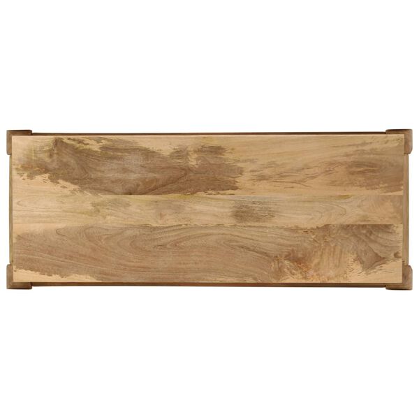 vidaXL Mesa consola 118x38x76 cm madeira de mangueira maci&ccedil;a
