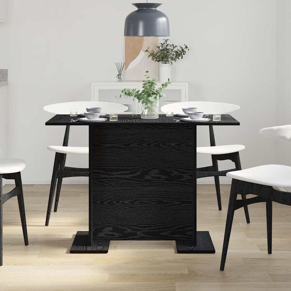 vidaXL Mesa de jantar Carvalho preto 110 x 60 x 75 cm