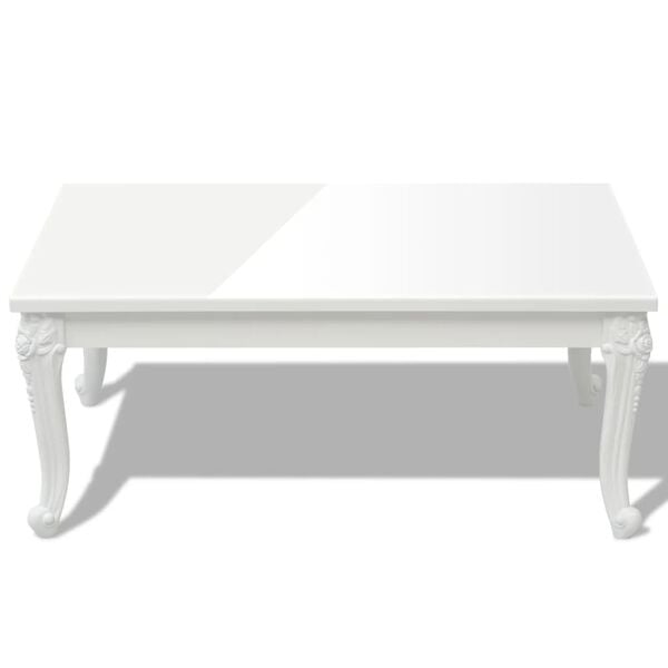 vidaXL Mesa de centro, 100x60x42 cm, branco brilhante