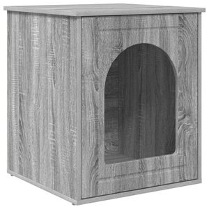vidaXL Casa para Gatos Cinza Sonoma 53 x 52 x 62 cm