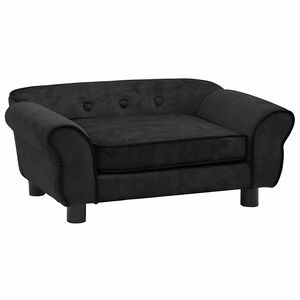 vidaXL Sof&aacute; para c&atilde;es 72x45x30 cm pel&uacute;cia preto
