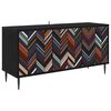 vidaXL Gabinete para TV OMMEN 102 x 33 x 51 cm Carvalho Preto