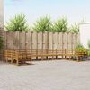 vidaXL Conjunto de Sof&aacute;s para Exterior 10 pcs Natural
