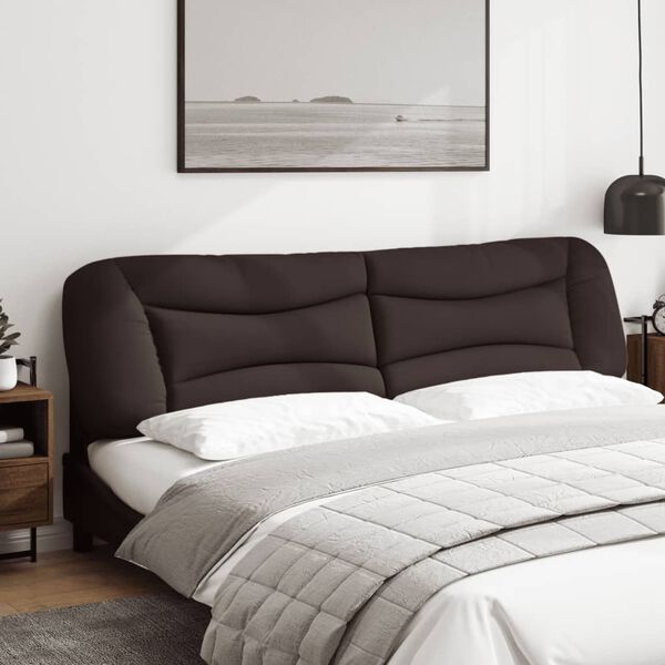 vidaXL Almofad&atilde;o de cabeceira Hvar 200 cm tecido castanho-escuro