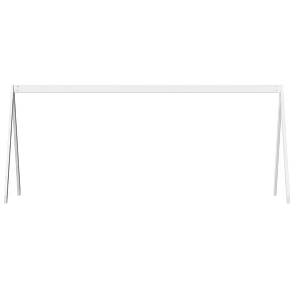 vidaXL Telhado de cama infantil 209x85,5x88 cm pinho maciço branco