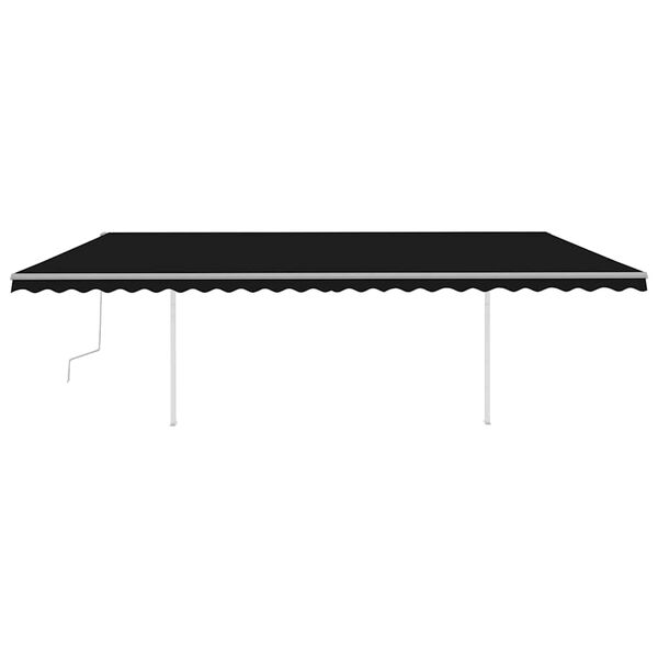 vidaXL Toldo retr&aacute;til manual com postes 6x3 m antracite