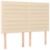 vidaXL Cama com molas/colch&atilde;o 140x200 cm tecido cor creme