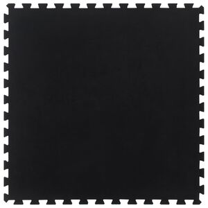 vidaXL Ladrilho de borracha 12 mm 100x100 cm preto
