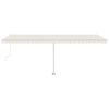 vidaXL Toldo autom&aacute;tico independente 600x350 cm cor creme