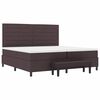 vidaXL Cama Box com colch&atilde;o Marrom Escuro 200 x 200 cm tecido