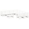 vidaXL 9 pcs conjunto sof&aacute;s de jardim madeira de pinho maci&ccedil;o branco