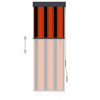 vidaXL Estore de rolo para exterior 60x250 cm laranja e castanho