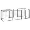 vidaXL Canil para c&atilde;es 330x110x110 cm a&ccedil;o preto