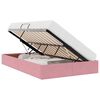 vidaXL Estrutura de Cama Ottoman Rosa 120 x 200 cm Veludo