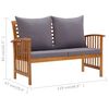 vidaXL 4 pcs conj. lounge jardim c/ almofadões madeira acácia maciça