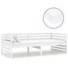 vidaXL Sof&aacute;-cama com colch&atilde;o 90x200 cm pinho maci&ccedil;o branco