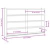 vidaXL Vitrine de colecionador de madeira com portas 60x8,5x37cm