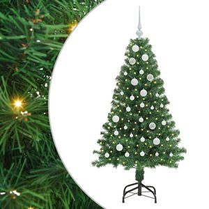 vidaXL &Aacute;rvore de Natal Artificial Verde 150 cm PVC, A&ccedil;o e Pl&aacute;stico